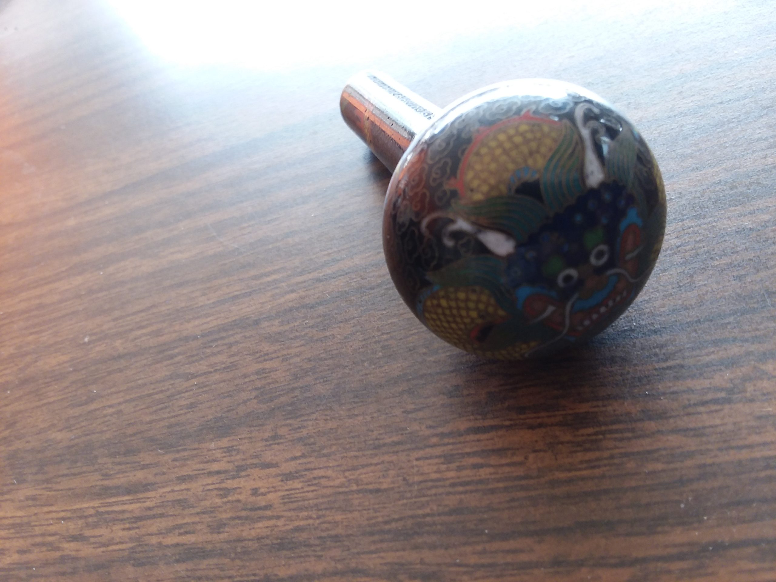 Antique Cloisonne Parasol / Cane Handle