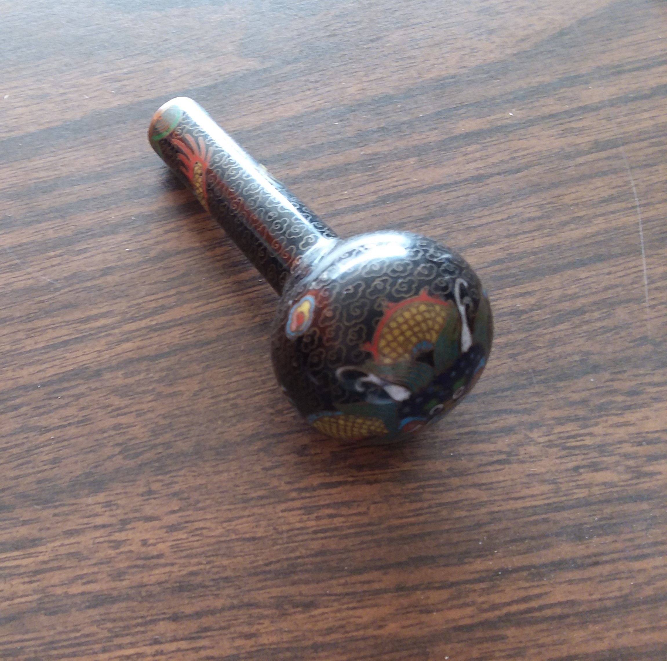 Antique Cloisonne Parasol / Cane Handle - Image 2