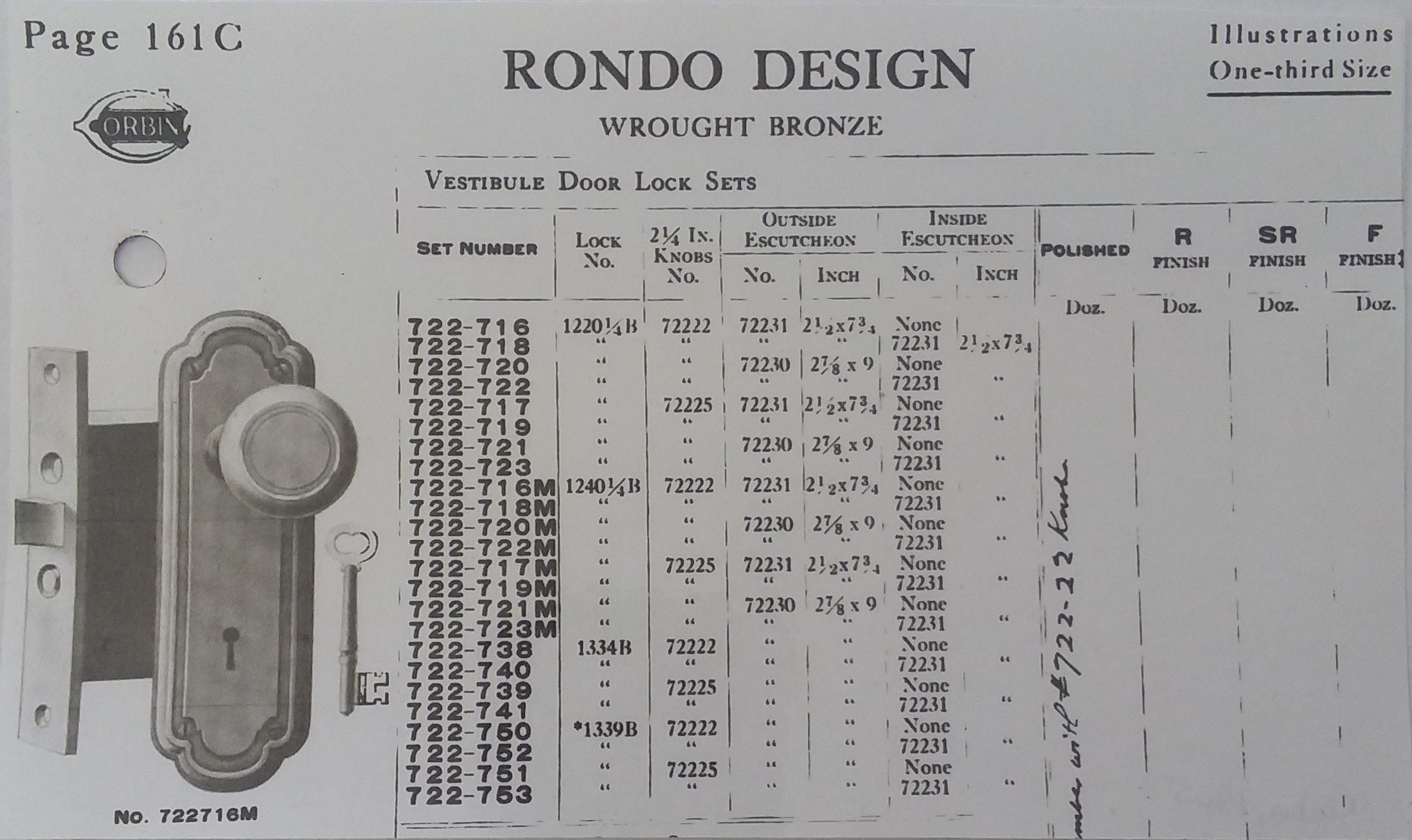Corbin Rondo Door Face Plate - Image 3