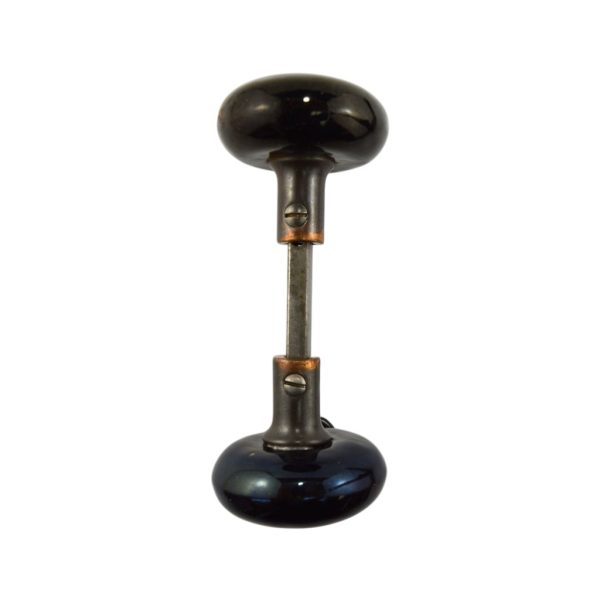 Black Enamel Doorknob Set 1