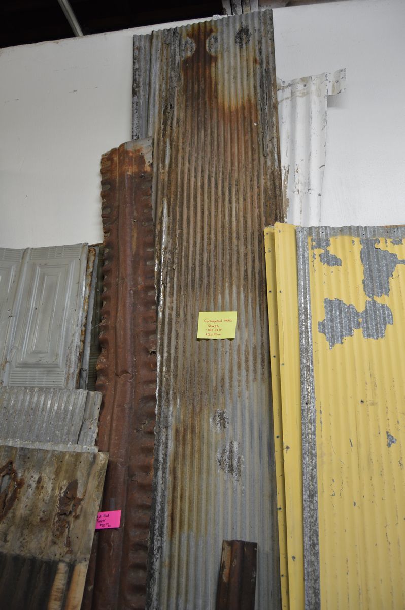 Reclaimed Corrugated Metal Sheet - 1"