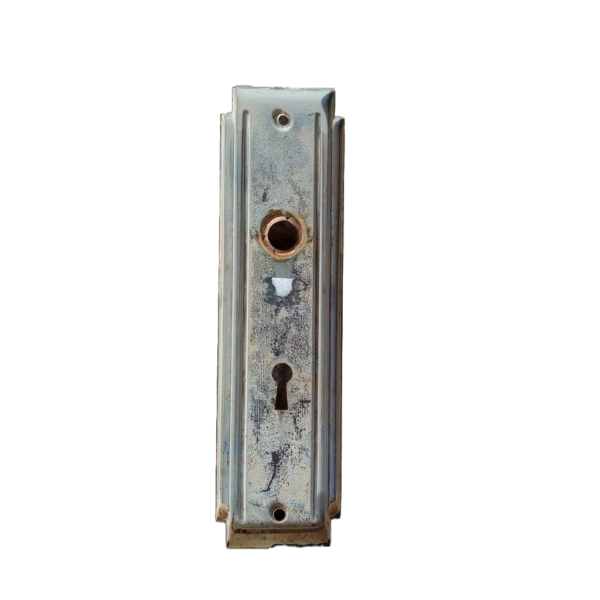 Door Face Plate 55 Bronze Finish Art Deco Door Plate - Image 2