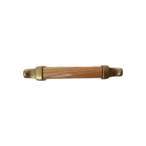 Handle 44 Amerock Wood and Brass Bar Handle
