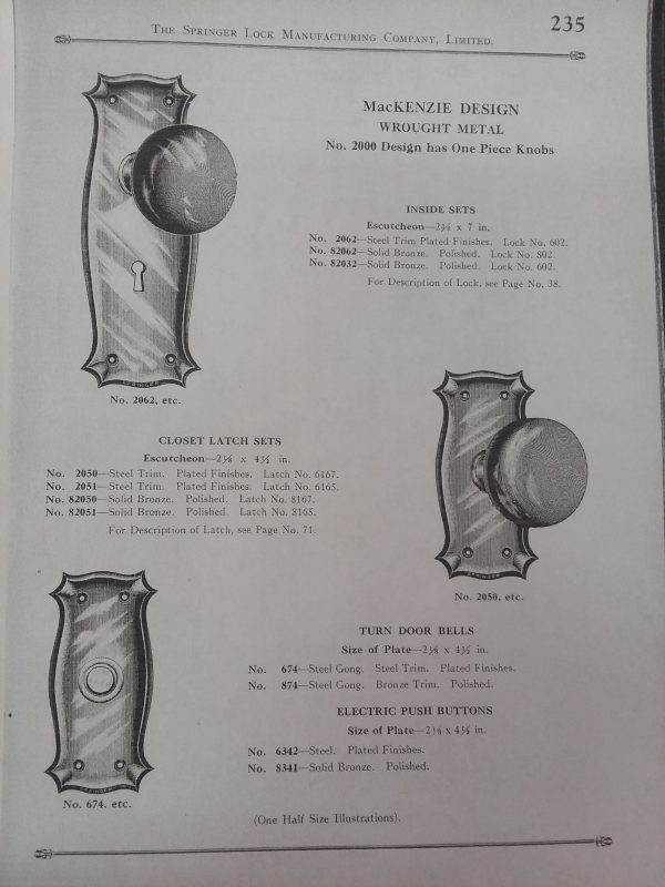 Springer Lock MacKenzie Door Plate (Door Plate 13) - Image 3