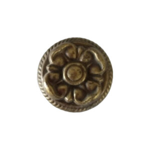 Furniture Knob 11 Round Brass Floral Knob