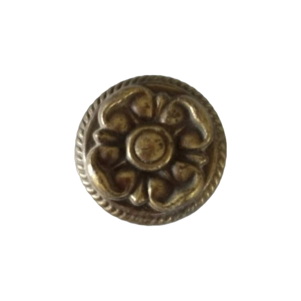 Furniture Knob 11 Round Brass Floral Knob