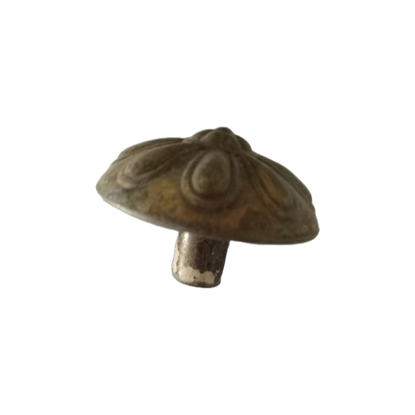 Furniture Knob 6 Round Brass Floral Knob - Image 2