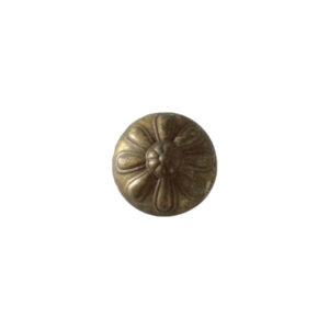Furniture Knob 6 Round Brass Floral Knob