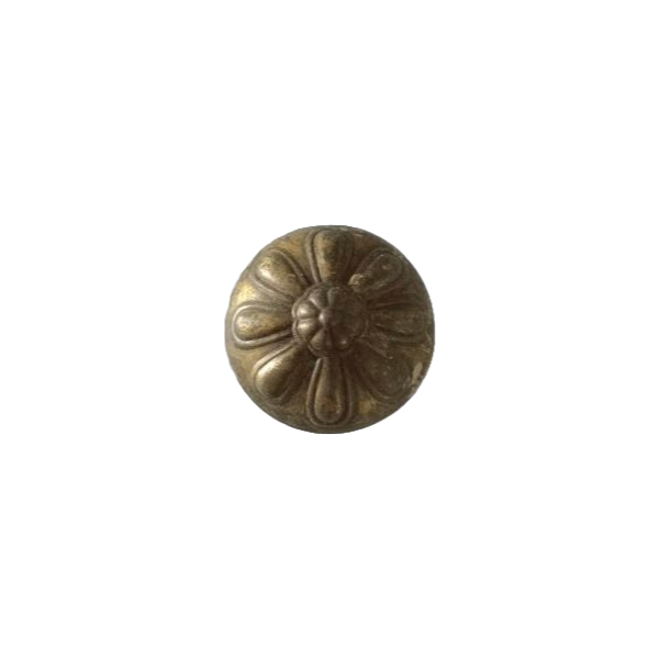 Furniture Knob 6 Round Brass Floral Knob