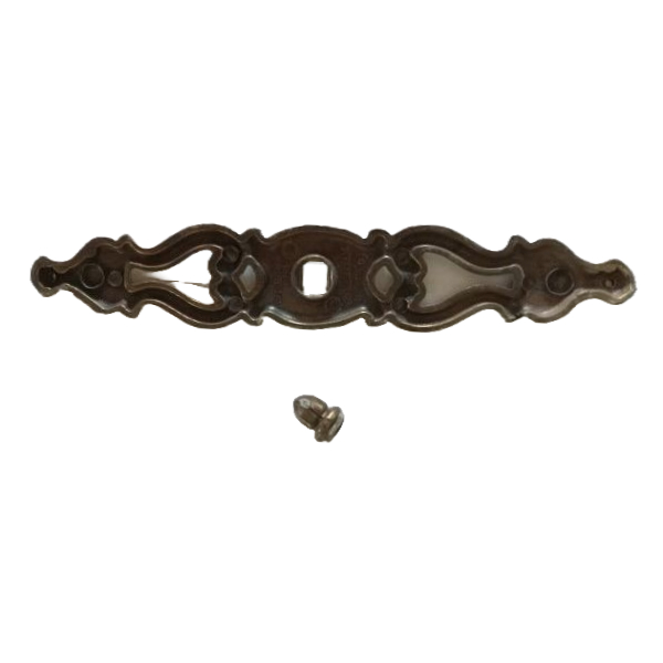 Furniture Knob 9 Brass Knob with Decorative Back Plate - Image 2