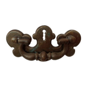 Handle 104 Brass Colonial Batwing Handle with Keyhole