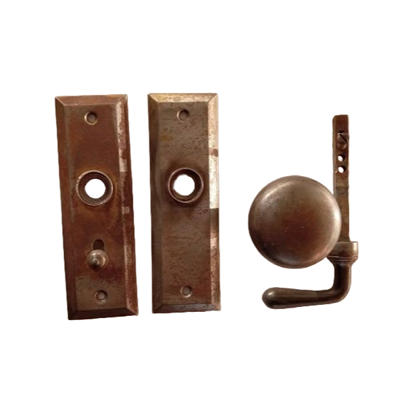 Screen Door Set with Locking Door Plate