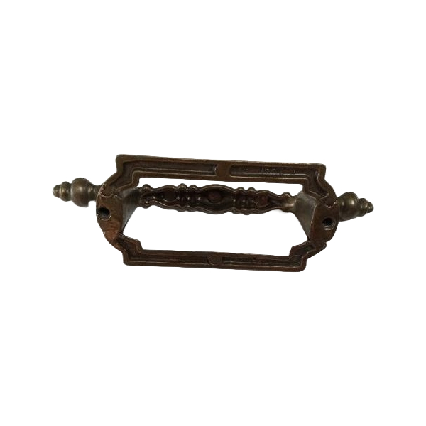 Handle 172 Brass Bar Handle with Decorative Back - Image 2