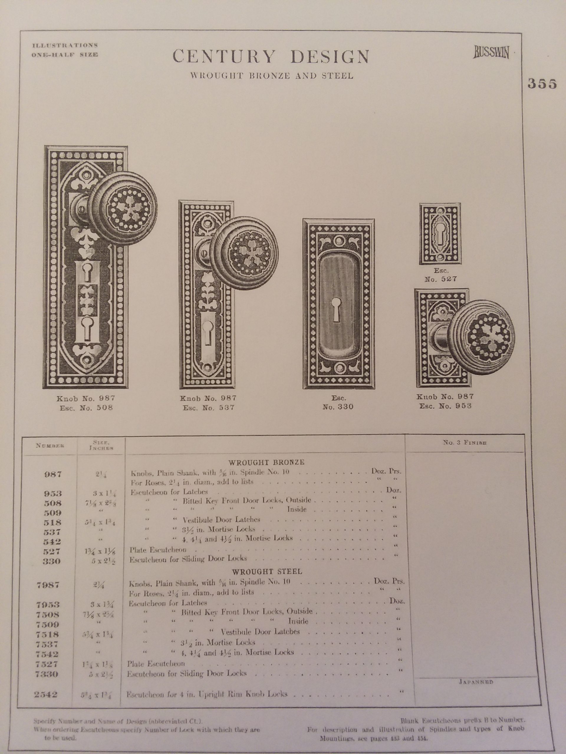 century door plate catalogue