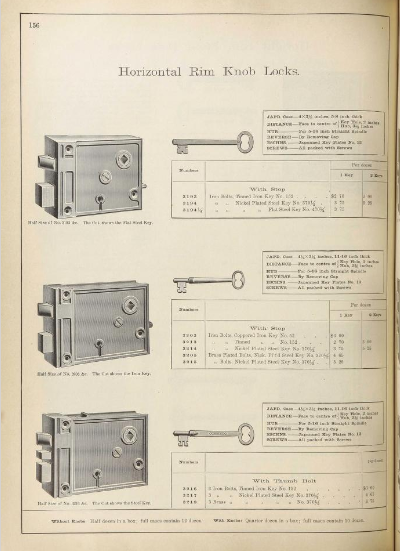 Sargent 3213 Rim Lock