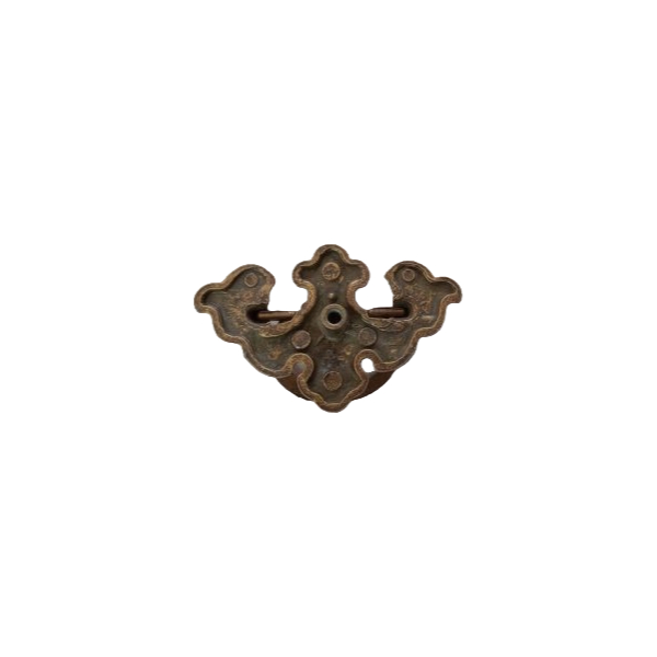 Drawer Pull 24 Small Brass Colonial Batwing Pull - Image 2