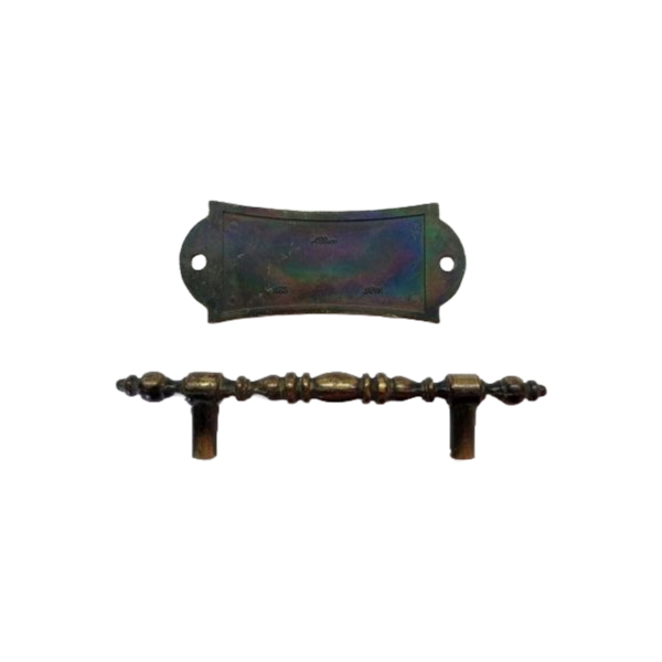 Handle 224 Allison Brass Handle with Backplate - Image 2