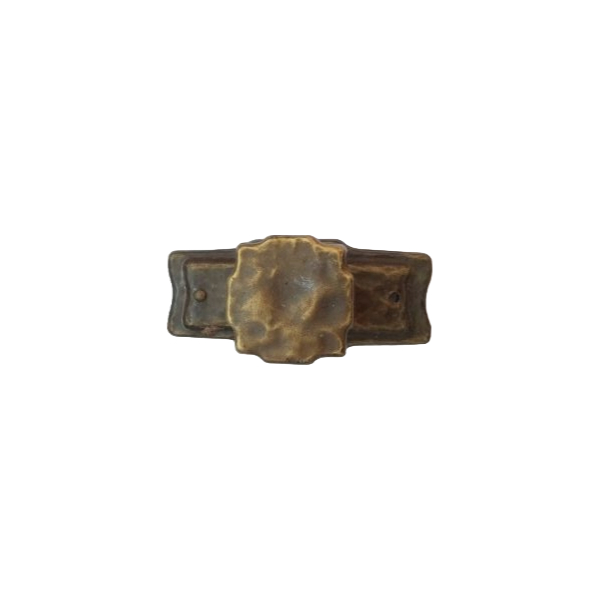 Knob 43 Amerock Mission Hammered Knob with Backplate