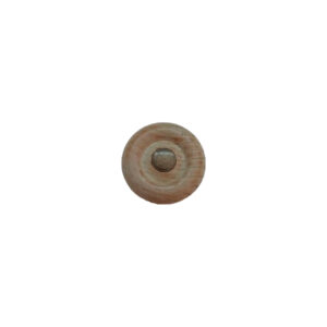 Knob 45 Round Wood Knob with Brass Center