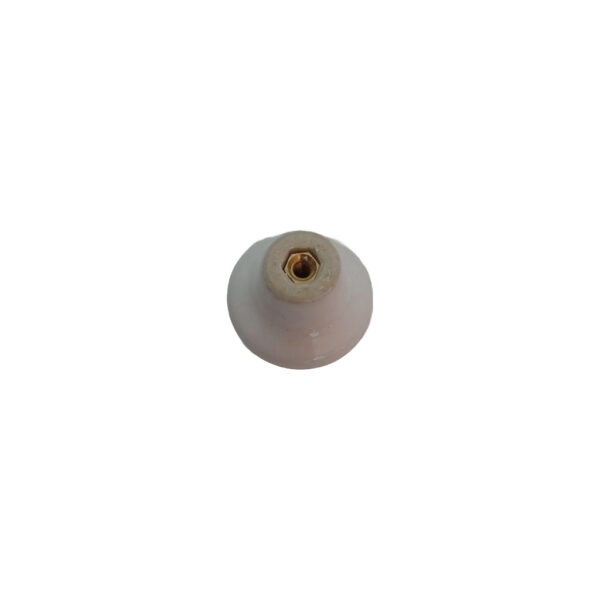 Knob 46 Round White Porcelain Knob with Flowers - Image 2