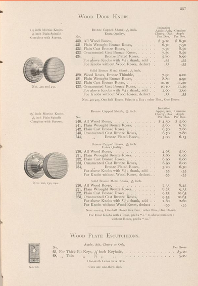 Reading Wood Doorknob