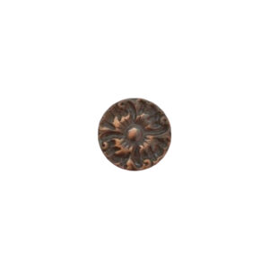 Knob 50 Round Oiled Copper Floral Knob