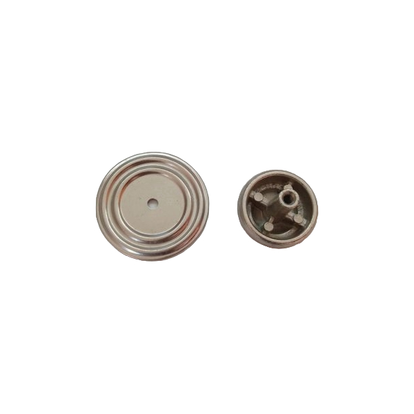 Knob 52 Round Silver Knob with Round Back Plate - Image 3