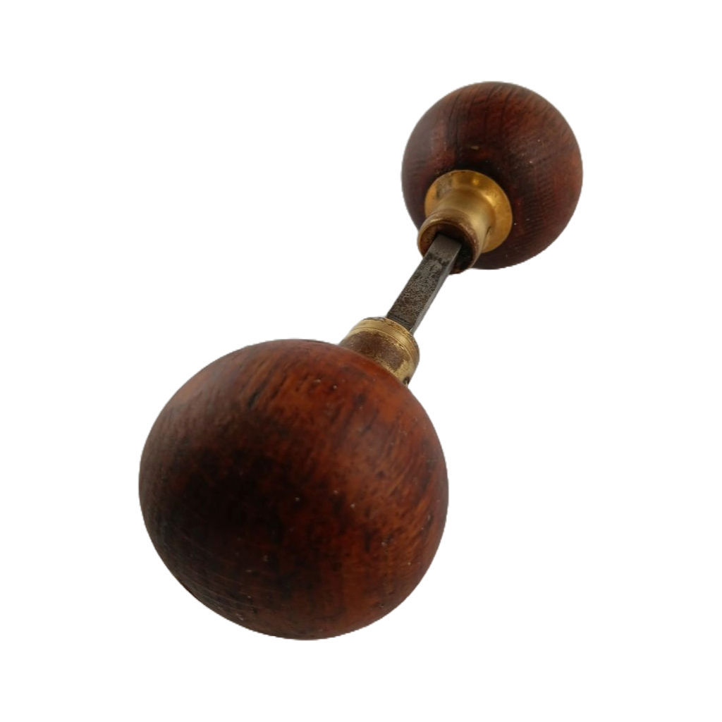 Round Wood Doorknob Set
