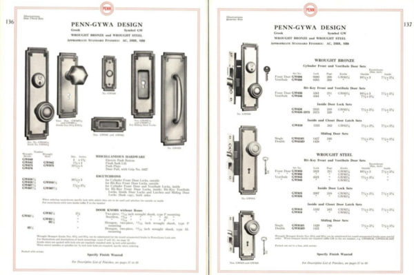 Penn Gywa Latch Door Plate