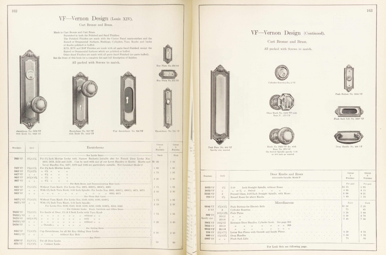 Sargent Vernon Door Plate