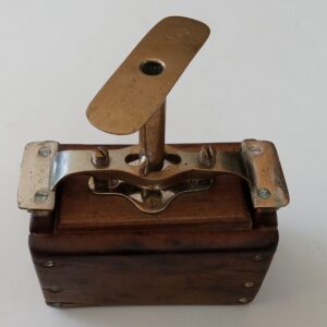 Wood and brass butter mold