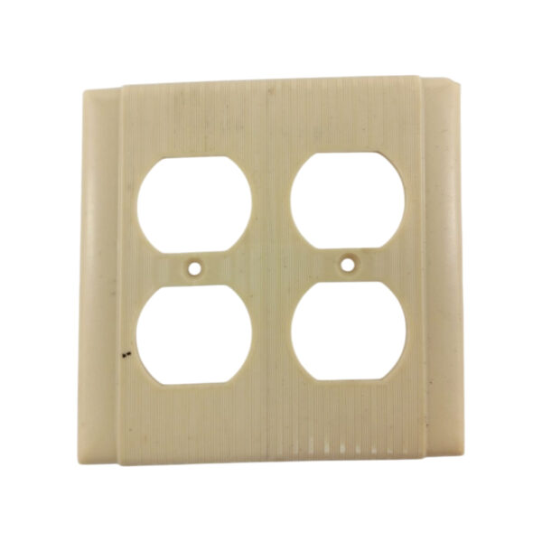 Ribbed Double Outlet Cover by Uniline