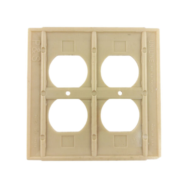 Ribbed Double Outlet Cover by Uniline