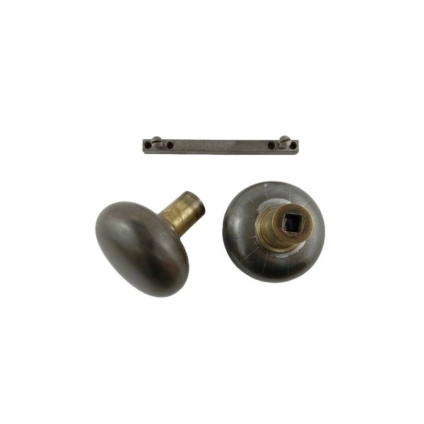 Steel Doorknob Set Brass Neck