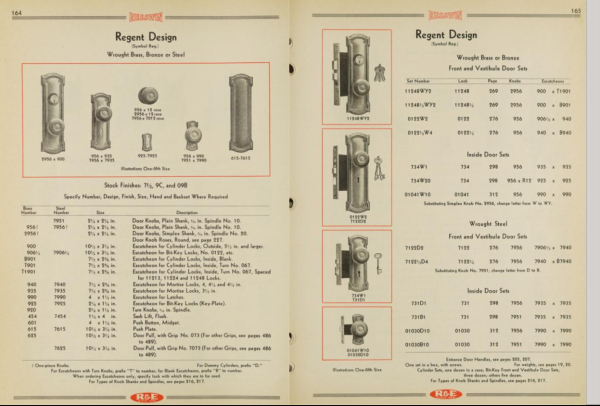 Russell and Erwin Regent Door Plate